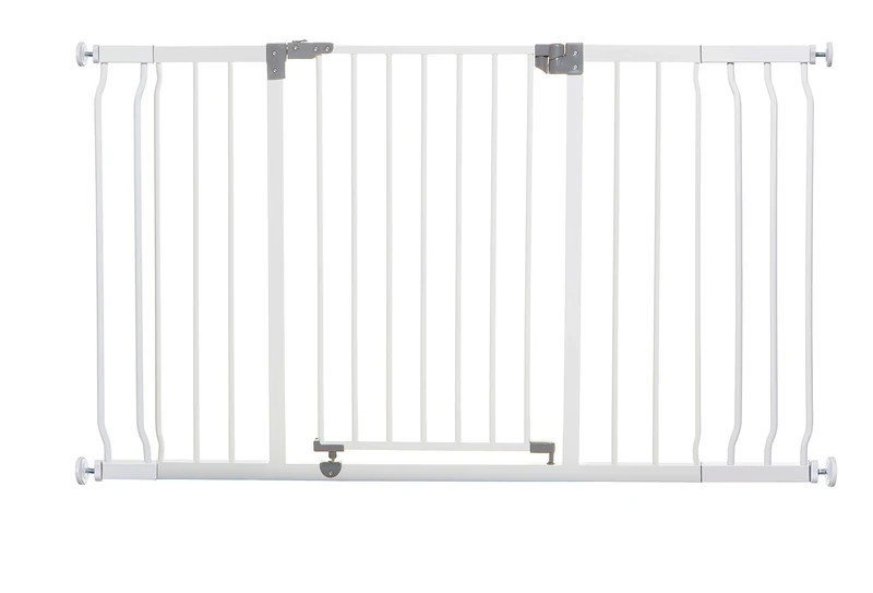 Dreambaby Liberty Safety Gate Set 1 gate + 2 Extensions fits 126 cm - 132.5 cm, White, G9502