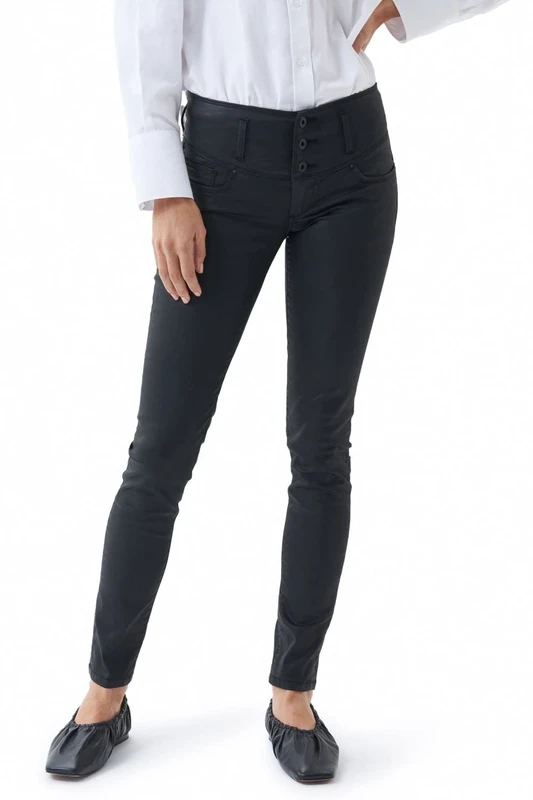 Salsa Mystery Push UP Skinny Jeans in Dark Coating Black