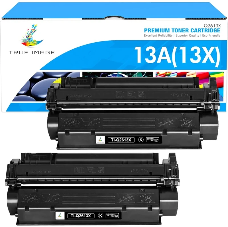 TRUE IMAGE Compatible Toner Cartridge Replacement for HP Q2613X 13X C7115X Q2613A C7115A Laserjet 1300 1300N 3380 1150 1200 1200N 1220 3300 3330 13A 15A 15X Printer Ink (Black, 2-Pack)