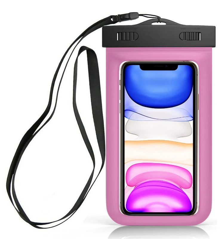 Sovica Waterproof Case Compatible with Oneplus 6 IPX8 Certified Water Case Submersible Bag Waterproof Case (Pink)