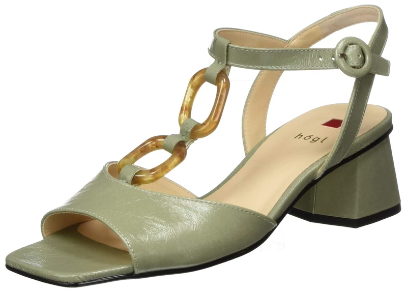 HÖGL Starlight Women's Court Shoes, Green Salvia 5100, 3.5 UK - Image 1