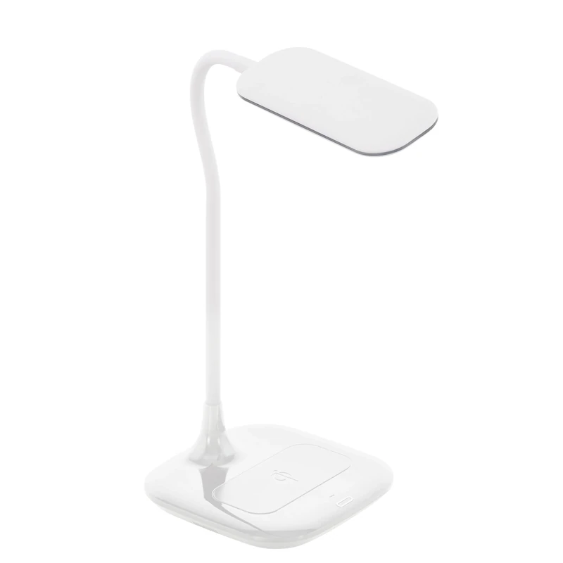 Eglo LED Table lamp Masserie, 1 Flame Table lamp with Touch, QI Charging Station, dimmable, Desk lamp, Minimalism Made of Plastic in White