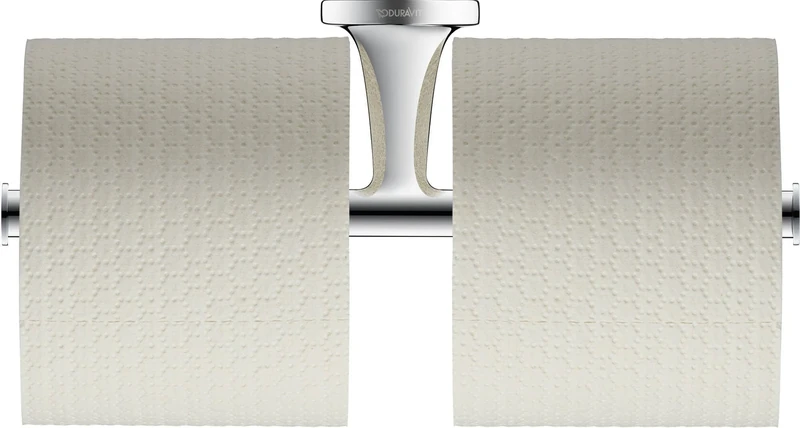 Duravit 9938 Starck T Paper roll Holder, Chrome, für 2 Rollen