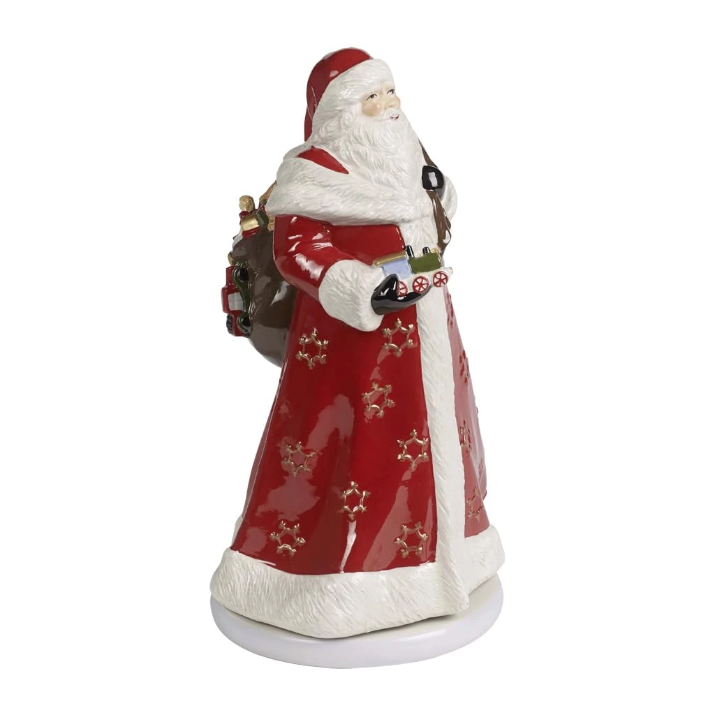 Villeroy & Boch – Christmas Toy’s Memory rotating Santa, Santa Claus with ability to rotate, hard-paste porcelain, metal, multicoloured