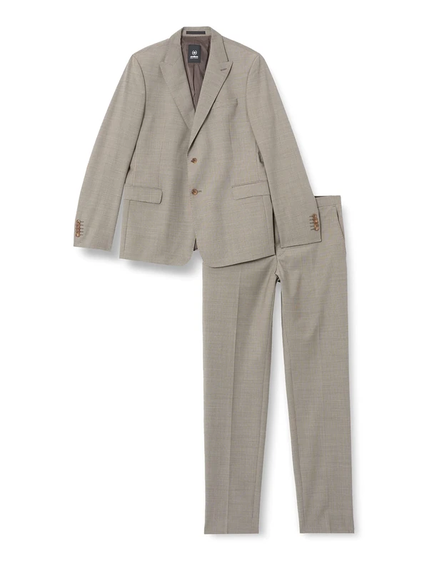 Strellson Premium Men's Aston-Maser 2 12 Suit, Beige (Dark Beige 254), 24 (Size: 50)