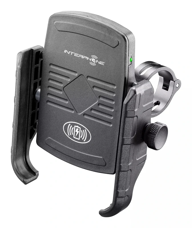 Interphone CellularLine SMMOTOWIRELESS - Universal Motorcycle Holder for Smartphone - Support with Wireless Charging.