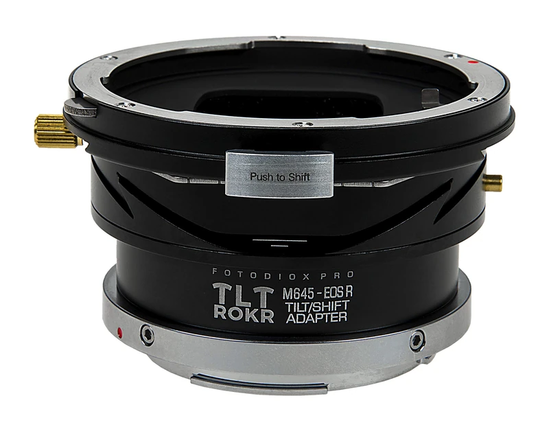 Fotodiox Pro TLT ROKR - Tilt/Shift Lens Mount Adapter Compatible with Mamiya 645 (M645) Mount Lenses to Canon RF Mount Mirrorless Camera Body