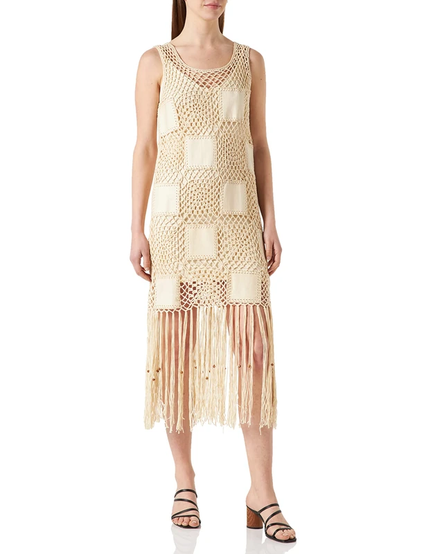 Desigual Women's Vest_san Diego Dress, White (Crudo 1001), Medium