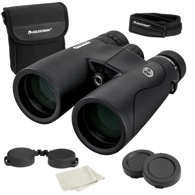 Celestron 72336 Nature DX ED 12x50 Binoculars with Extra-Low Dispersion Objective Lenses for Outdoor and Birding, Fully Multi-Coated with BaK-4 Prisms, Rubber Armoured, Fog & Waterproof