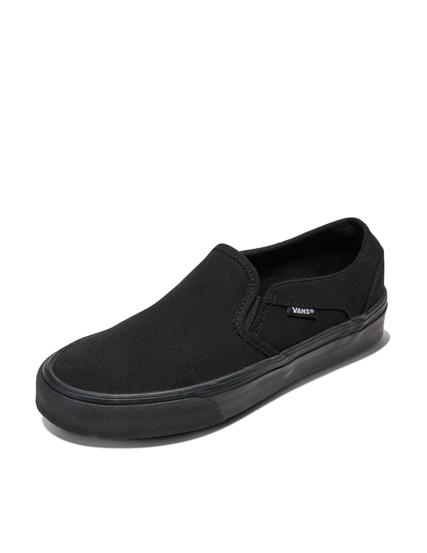 Vans Asher, Women’s Slip On Trainers, Black ((Canvas) Black/Black 186), 2.5 (34.5 EU)))
