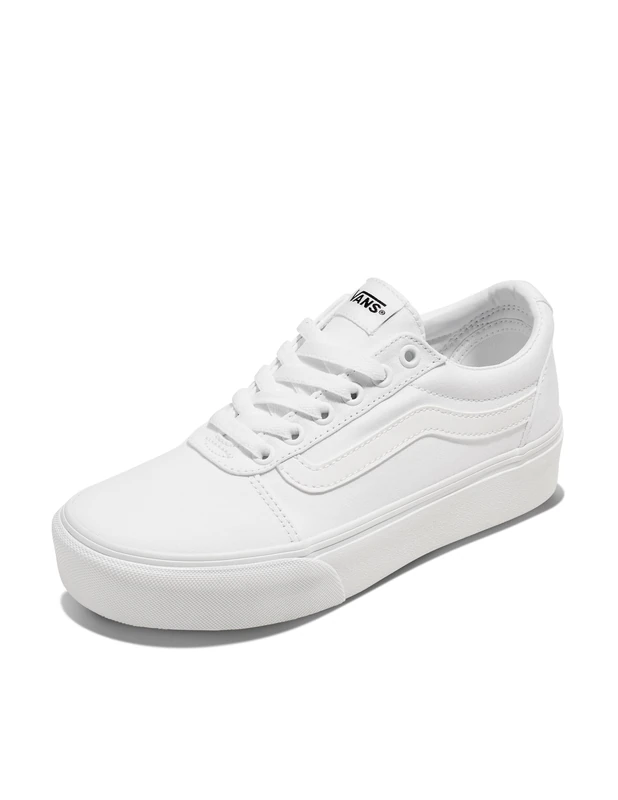 Vans Ward Platform Women's Sneaker, Canvas White, 5 UK