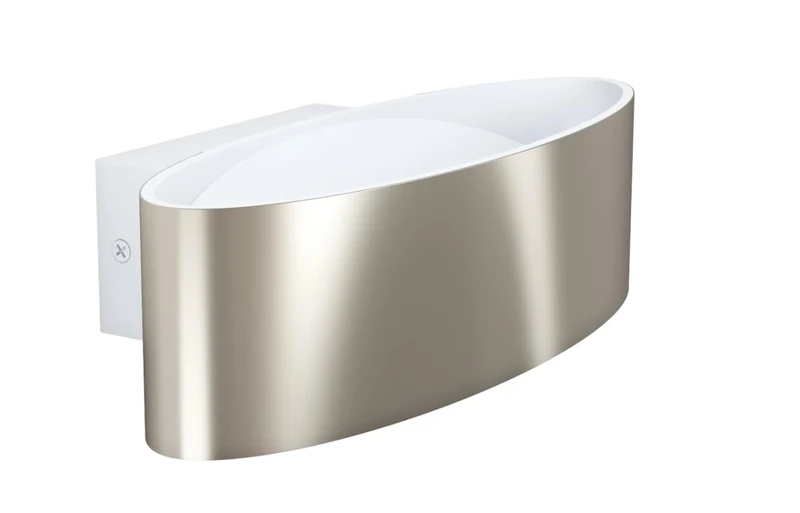 Eglo LED Wall Lamp Maccacari, Single-Light Wall Sconce, Minimalist Indoor Wall Spotlight Made of Aluminium, Steel and Plastic, Living Room and Hallway Lamp in Matte Nickel, White, Transparent