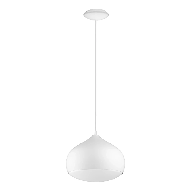 EGLO Connect LED Pendant Light Comba-C, 1 Bulb Pendant Lamp, Steel and Plastic in White, Colour Temperature Changing (Warm, Neutral, Cold), RGB, Dimmable