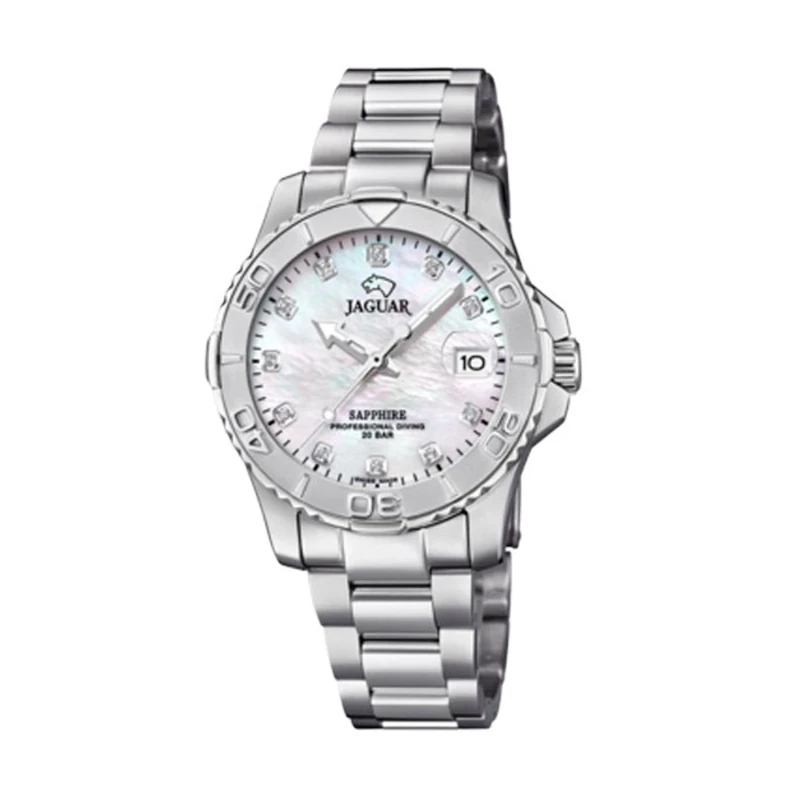 JAGUAR Watch Model J870/1 from Woman Collection, 34 mm White case with Steel Strap for Lady, one Size, Bracelet