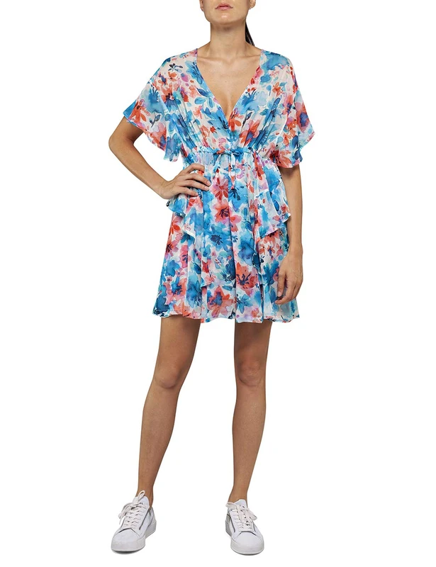 REPLAY Women's W9606 .000.72096 Dress, Multicolour (Multicolor 010), XL