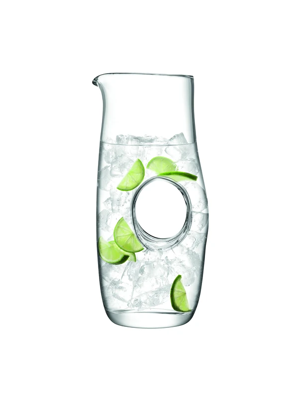 LSA International Void Jug 1.2L Clear| 1 Unit | Mouthblown & Handmade Glass | VO04