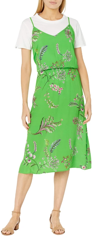 Desigual Women's Vest_neida Dress, Green (Lime Green 4025), 10 (Size: 36)