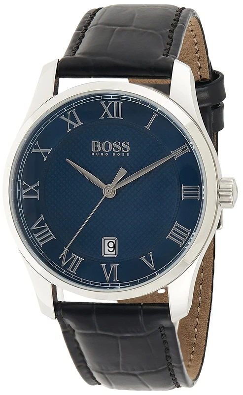 BOSS Analogue Quartz Watch for Men with Black Leather Strap - 1513741