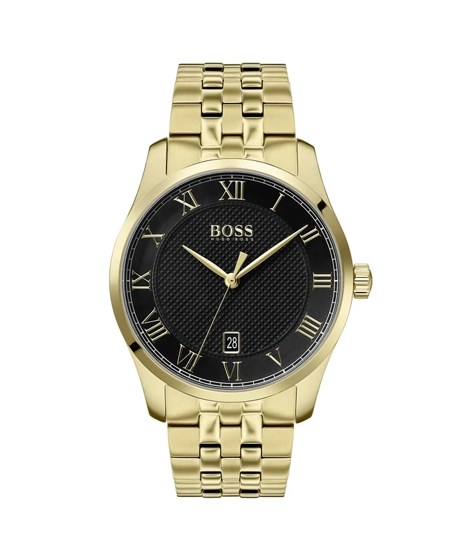 BOSS Analogue Quartz Watch for Men with Gold Colored Stainless Steel Bracelet - 1513739