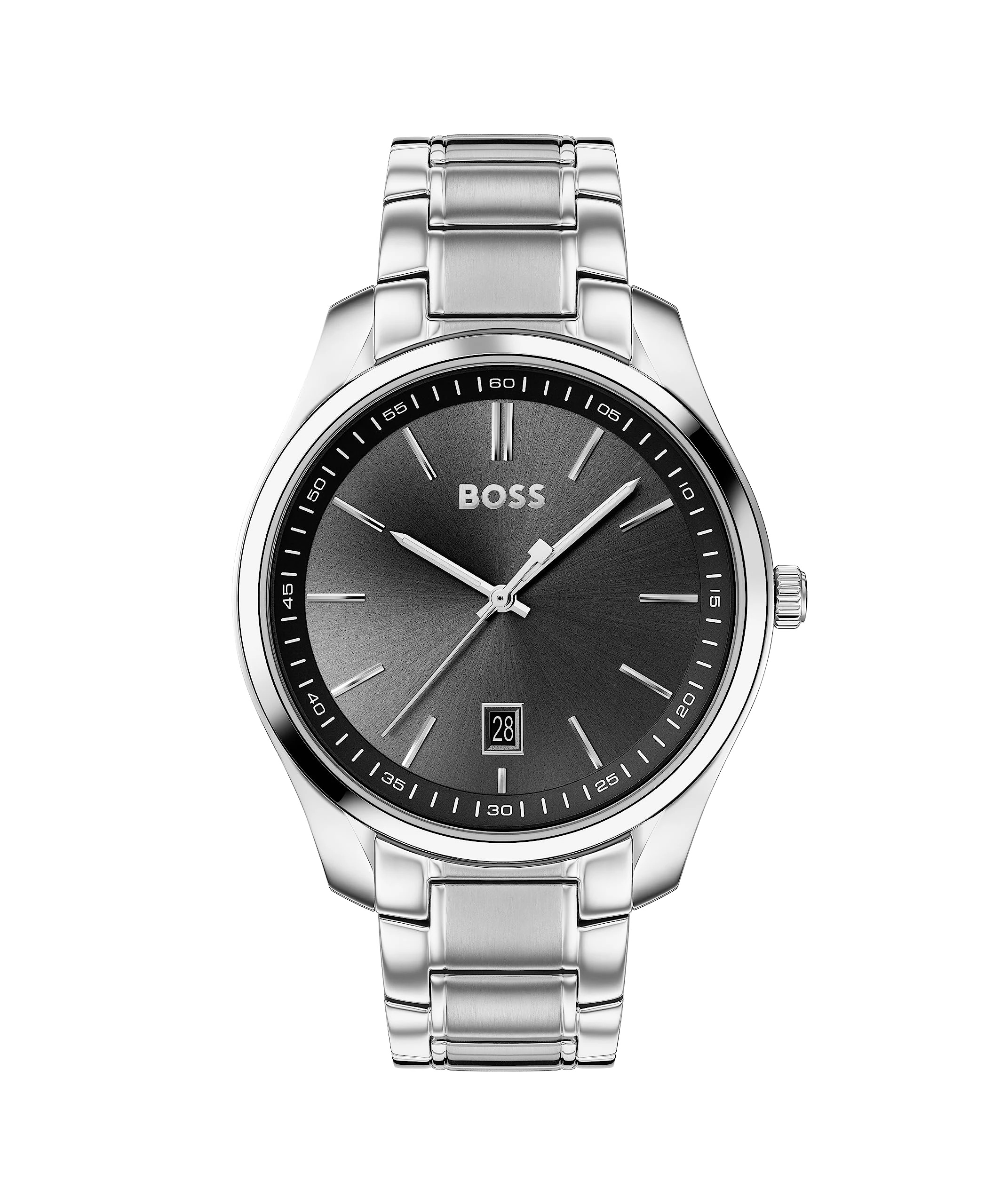 BOSS Analogue Quartz Watch for Men Circuit Collection with Silver Stainless Steel Bracelet - 1513730