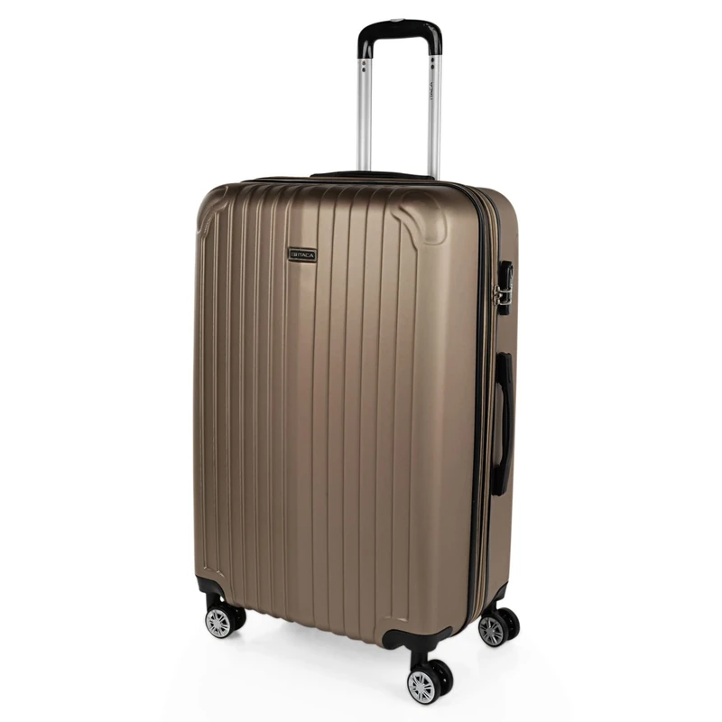 ITACA - Lightweight Suitcases Large - ABS Large Hard Shell Suitcase 75cm Travel Suitcase - Lightweight Suitcases Large with Combination Lock -, Champagne