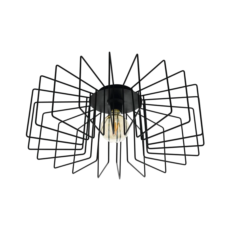 Eglo Ceiling lamp Tremedal, 1 Flame Ceiling Light Made of Steel, Living Room lamp in Black, Kitchen lamp, Hallway lamp Ceiling with E27 Socket