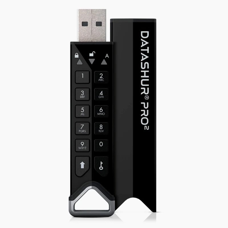 iStorage datAshur PRO2 512 GB - Secure Flash Drive - FIPS 140-2 Level 3 Certified - Password protected - Dust/Water-Resistant