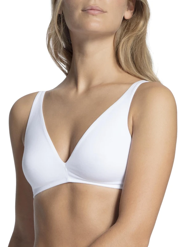 Calida Women's Natural Comfort Wireless Bra, White (Weiss 001), 34A (Manufacturer Size: 75A)