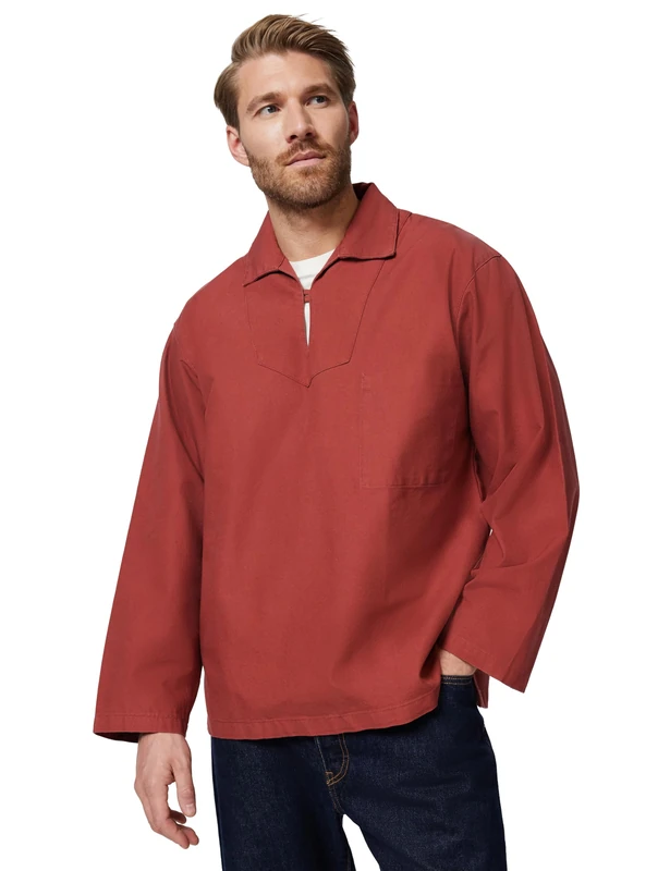Armor Lux Men's Guilvinec Regular Fit Casual Shirt, Red (Rouille 638), Xx-Large (Manufacturer Size: 6) - Image 1