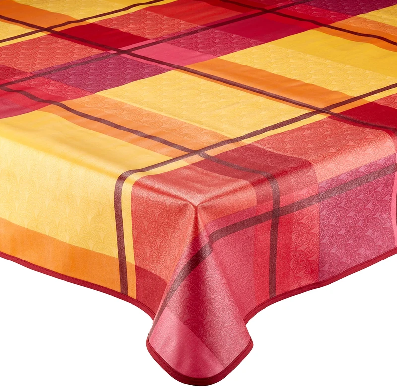 Nydel Indila Tablecloth Anti-Stain Coating PVC, Raspberry, 160 x 250 cm - Image 1