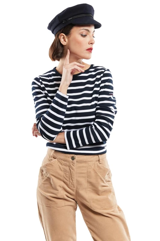 Armor Lux Women's Crozon T-Shirt Not Applicable, Multicolour (Rich Navy/Blanc Bi8), Medium (Manufacturer Size: 2)