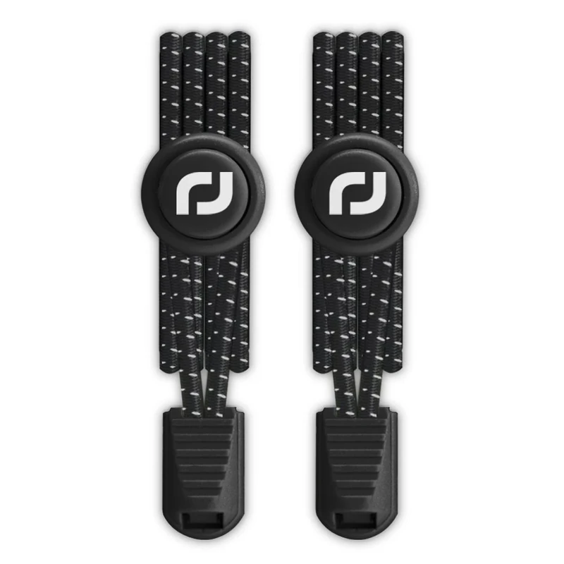 RJ-Sport SHOELACE - Elastic Shoelaces for Kids and Adults, Speckled Black, One Size (2 pieces)