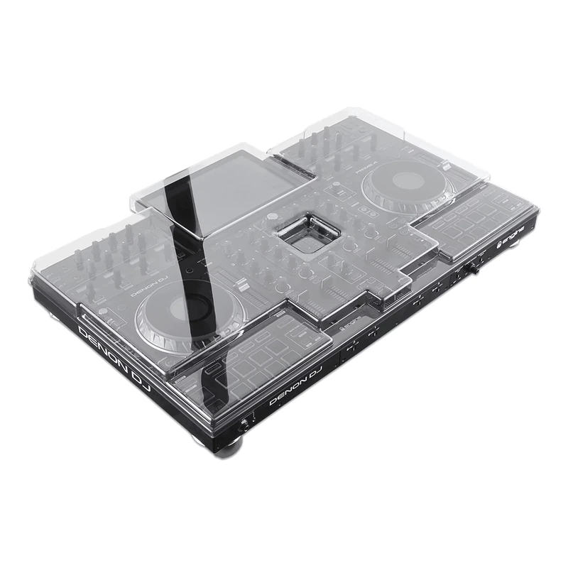 Decksaver Cover for Denon Prime 4 - Super-Durable Polycarbonate Protective lid in Smoked Clear Colour, Made in The UK - The DJs' Choice for Unbeatable Protection