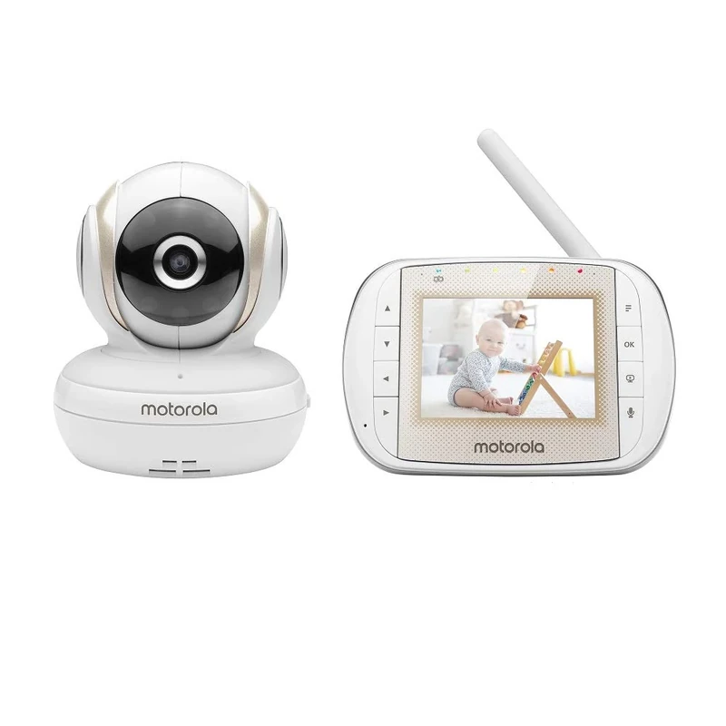 Motorola MBP30A Video Baby Monitor with 3" Handheld Parent Unit and Remote Pan Scan