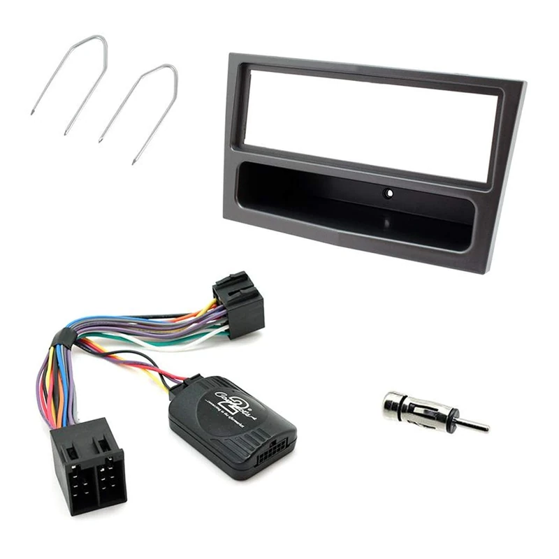 Connects2 CTKVX28 - Vauxhall Astra 2004-2010 Charcoal Metallic Single DIN Fascia & Steering Wheel Control Interface Kit - Image 1