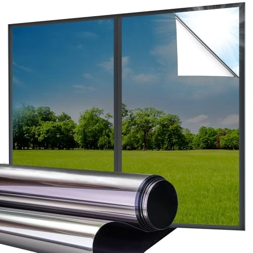 Lifetree Frosted Window Film Privacy for Glass Windows, Self-Adhesive Window frosting Films Static Cling, No Glue Opaque Window Film