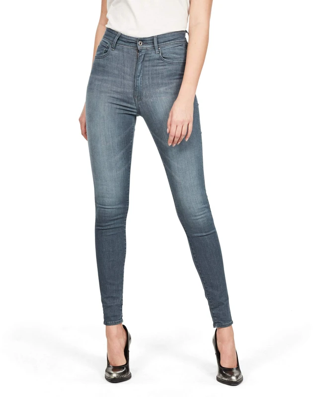 G-Star Women's Kafey Ultra High Skinny Jeans, Black (worn in chert grey D15578-9882-B178), 26W / 30L