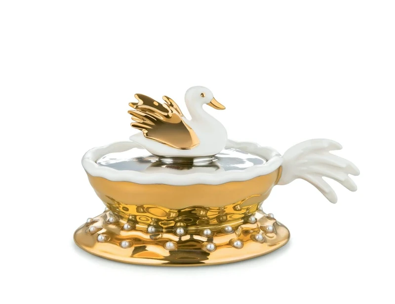 Alessi Narciso Mj16 13 - Design Home Ornament In Porcelain, Hand-Decorated