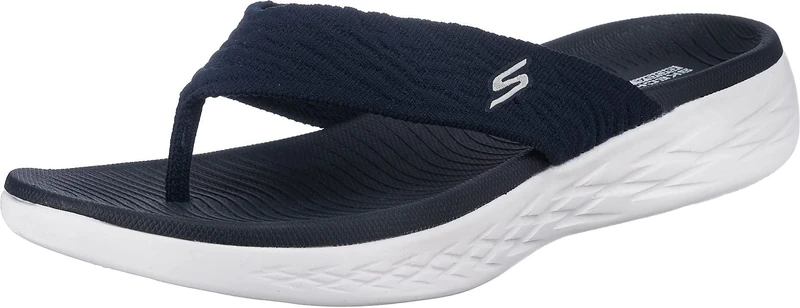 Skechers Women's On-the-go 600 Sunny Flip Flop, Navy, 6 UK
