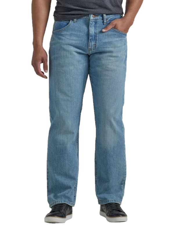 Wrangler Authentics Men's Classic 5-Pocket Relaxed Fit Flex Jean, Blue, 35W x 29L