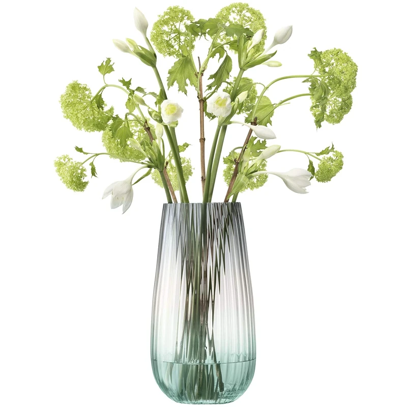 LSA International Dusk Vase H28cm Green/Grey| 1 Unit | Mouthblown & Handmade Glass | DU10