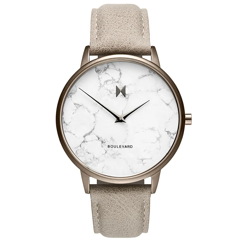 MVMT Analogue Quartz Watch for Women with Grey Leather Strap - D-MB01-TIMA