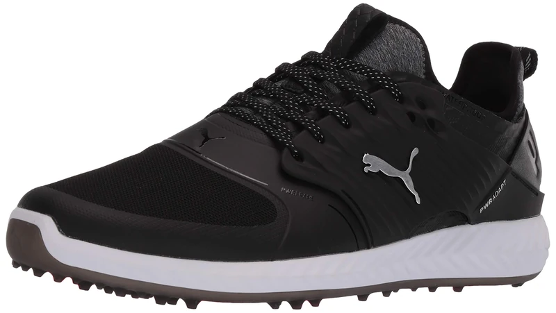 puma Golf Men's Ignite Pwradapt Caged Golf Shoes, Puma Black PUMA Silver PUMA Black, 6.5 UK