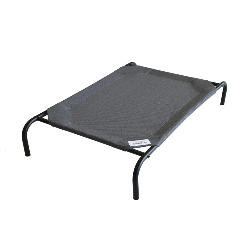 Coolaroo The Original Cooling Elevated Pet Bed, Raised Breathable Washable Indoor and Outdoor Pet Cot, Large, Gunmetal