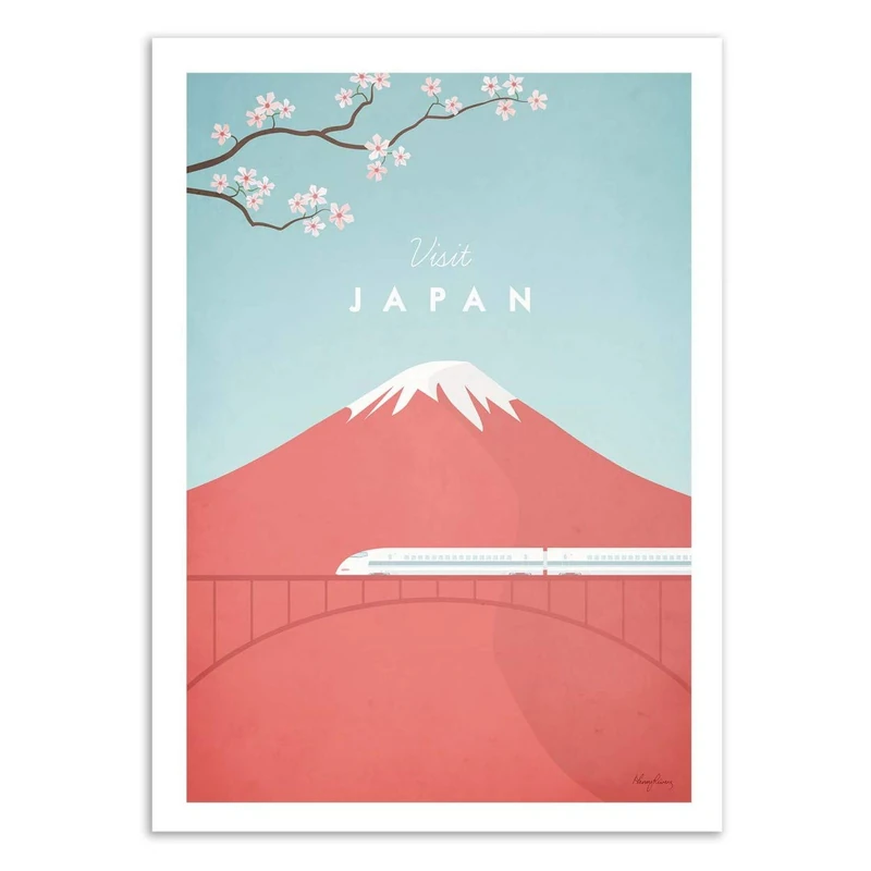Wall Editions Art-Poster - Visit Japan - Henry Rivers - Image 1