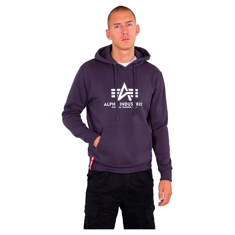 Alpha Industries Men's Basic Hoody, Nightshade, XXS