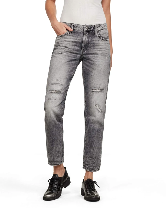 G-Star Women's Kate Boyfriend fit Jeans, Grey (sun faded ripped basalt D15264-C049-B162), 24W / 30L