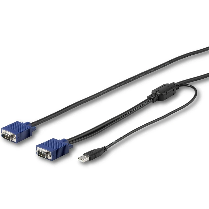 StarTech.com RKCONSUV15 15 ft (4.6 m) USB KVM Cable for StarTech.com Rackmount Consoles, VGA and USB KVM Console Cable