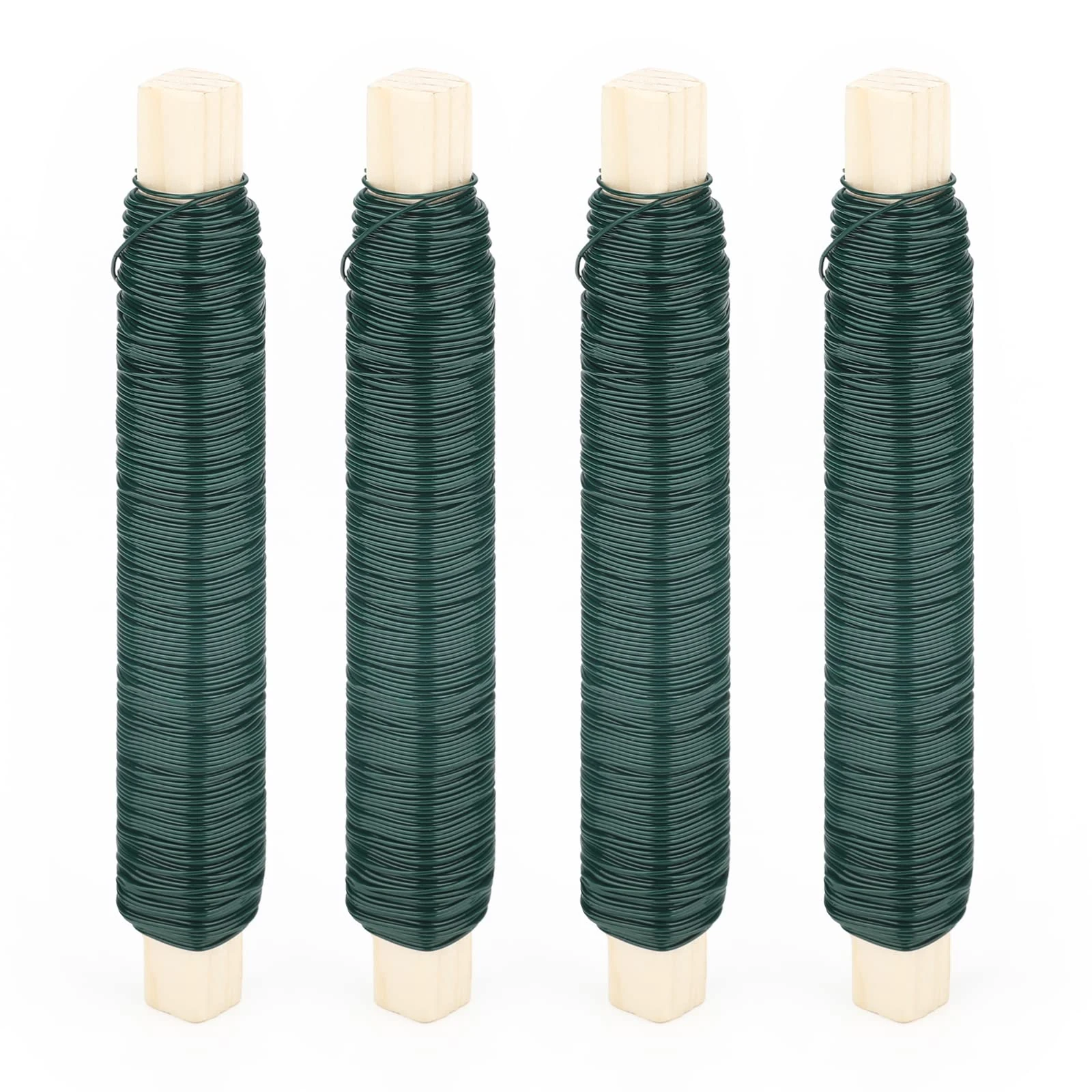 KINGLAKE Green Florist Wire for Wreath Making, 4x38m Floral Wire for Flower Arranging, Craft Vine Binding, Plant Garden, Bouquets, Wedding Garland, Christmas, Climbing Plants