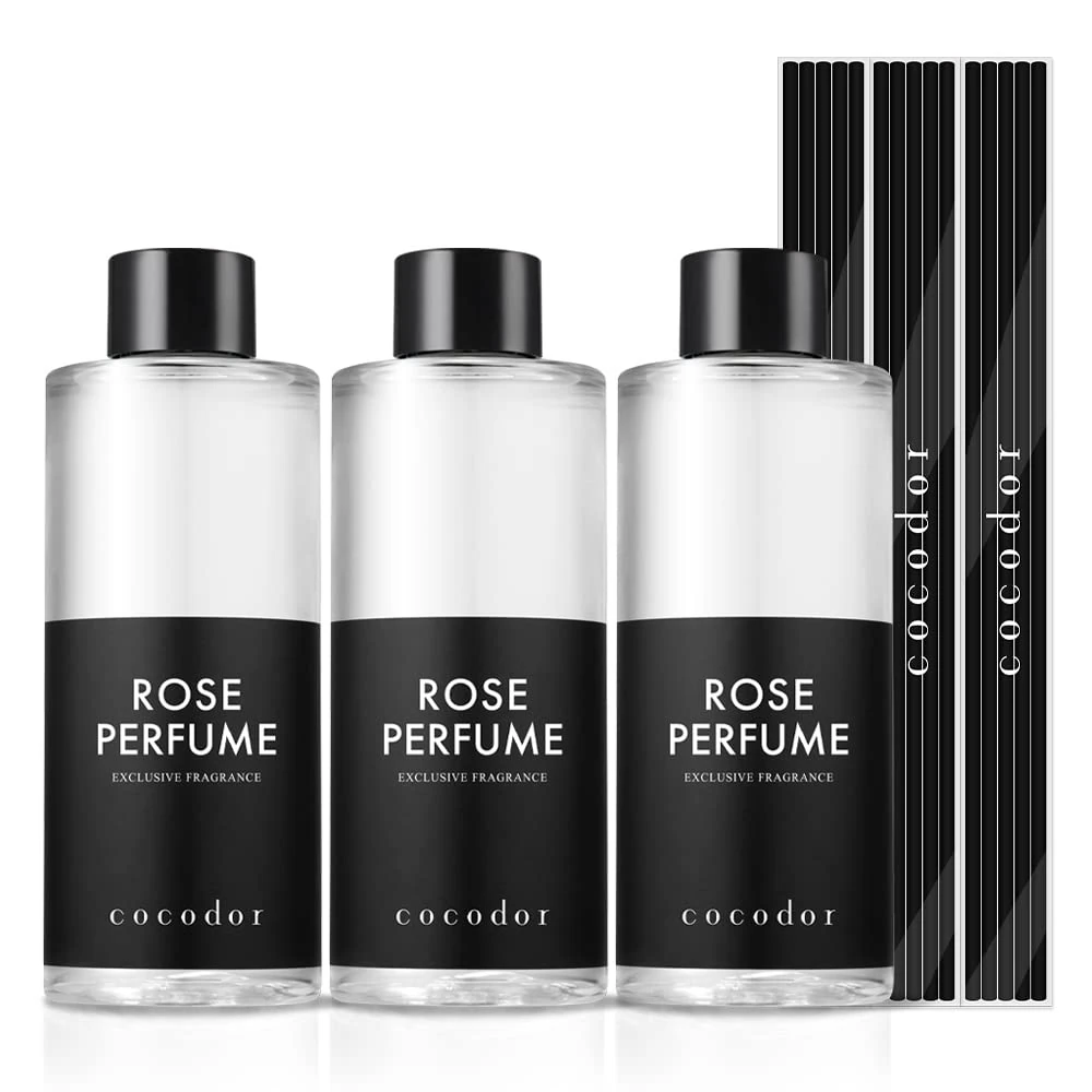 [COCODOR/Rose Perfume] Reed Diffuser Refill 200ml * 3packs with Black Fiber stick 15pcs